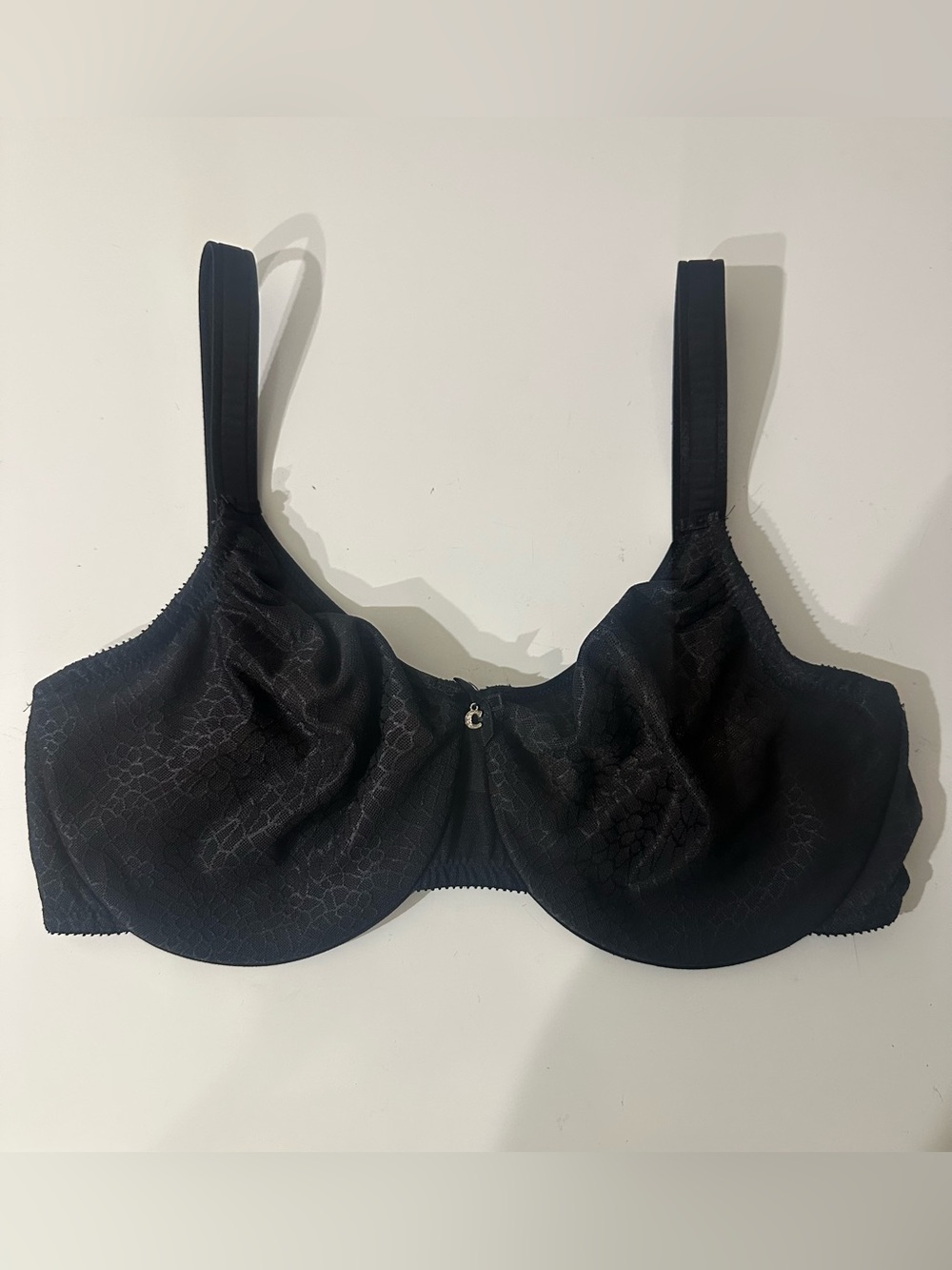 Chantelle Black Full-Coverage Underwire Bra Sz 36 DD